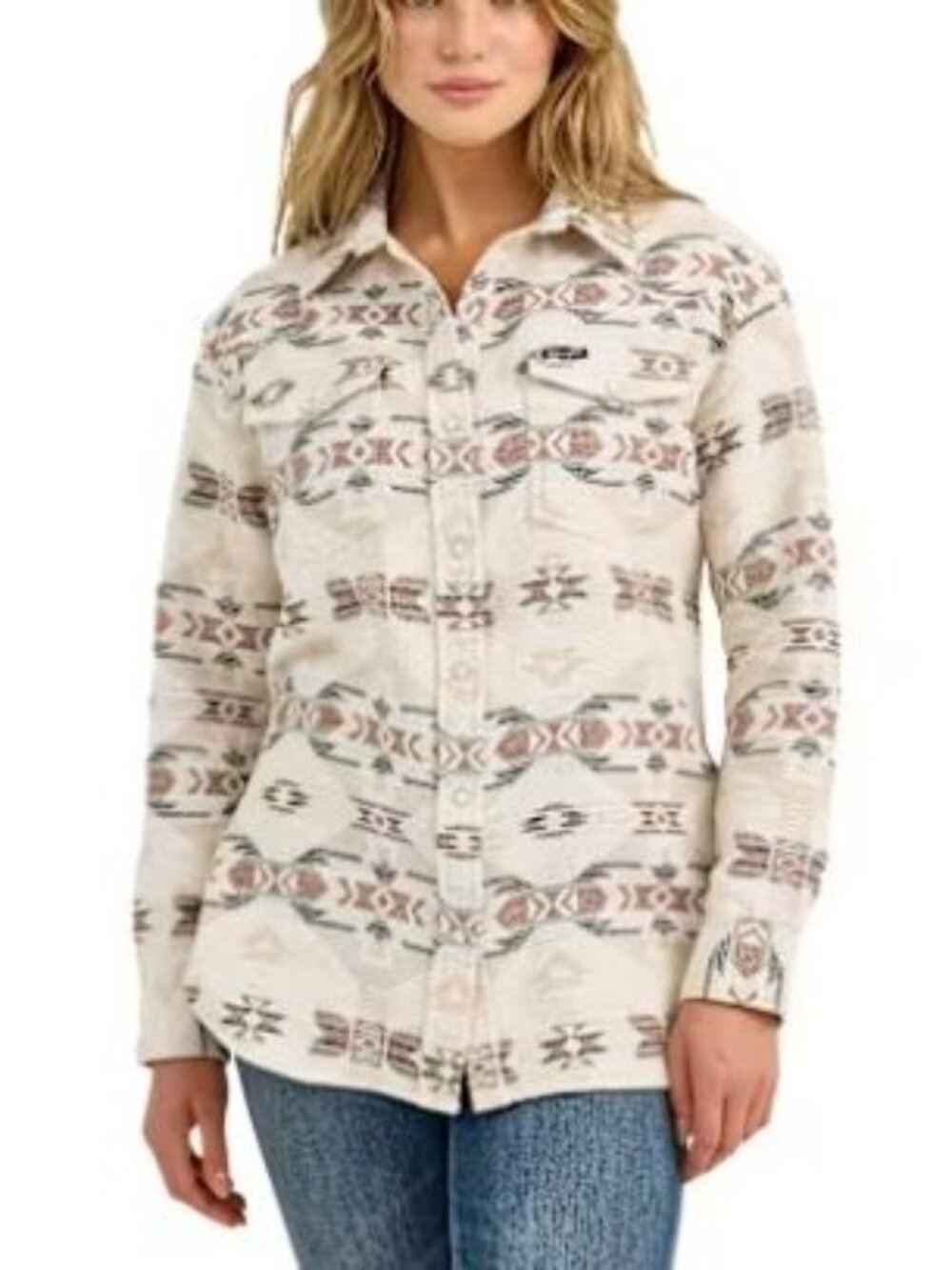 Wrangler Retro Flannel Size Large Western Women’s Snap Button Up NWT